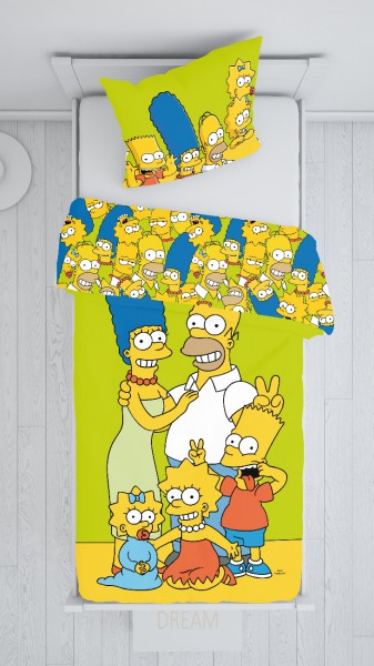 Fotogalerie: Jerry Fabrics povlečení The Simpsons family Green
