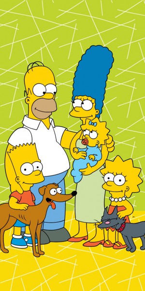 Jerry Fabrics osuška The Simpsons family Green 02
