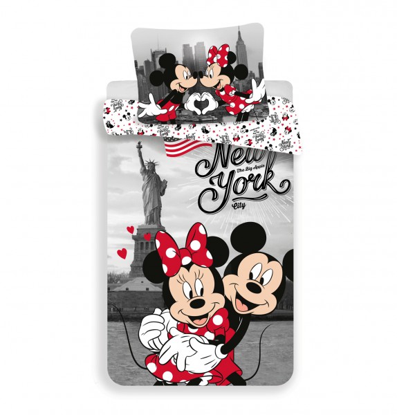 Jerry Fabrics povlečení Mickey a Minnie v New Yorku Love