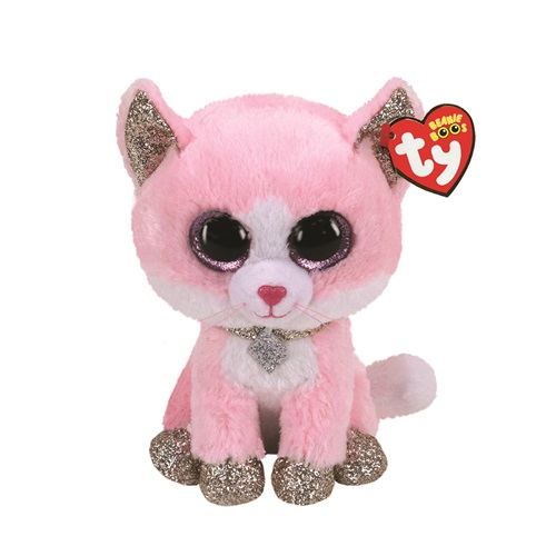 Ty Beanie Boos FIONA - růžová kočka, 15 cm 
