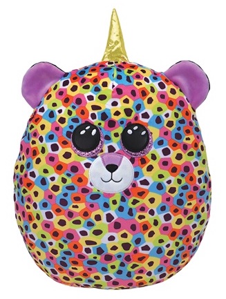 Ty Squish-a-Boos GISELLE - vícebarevný leopard, 22 cm