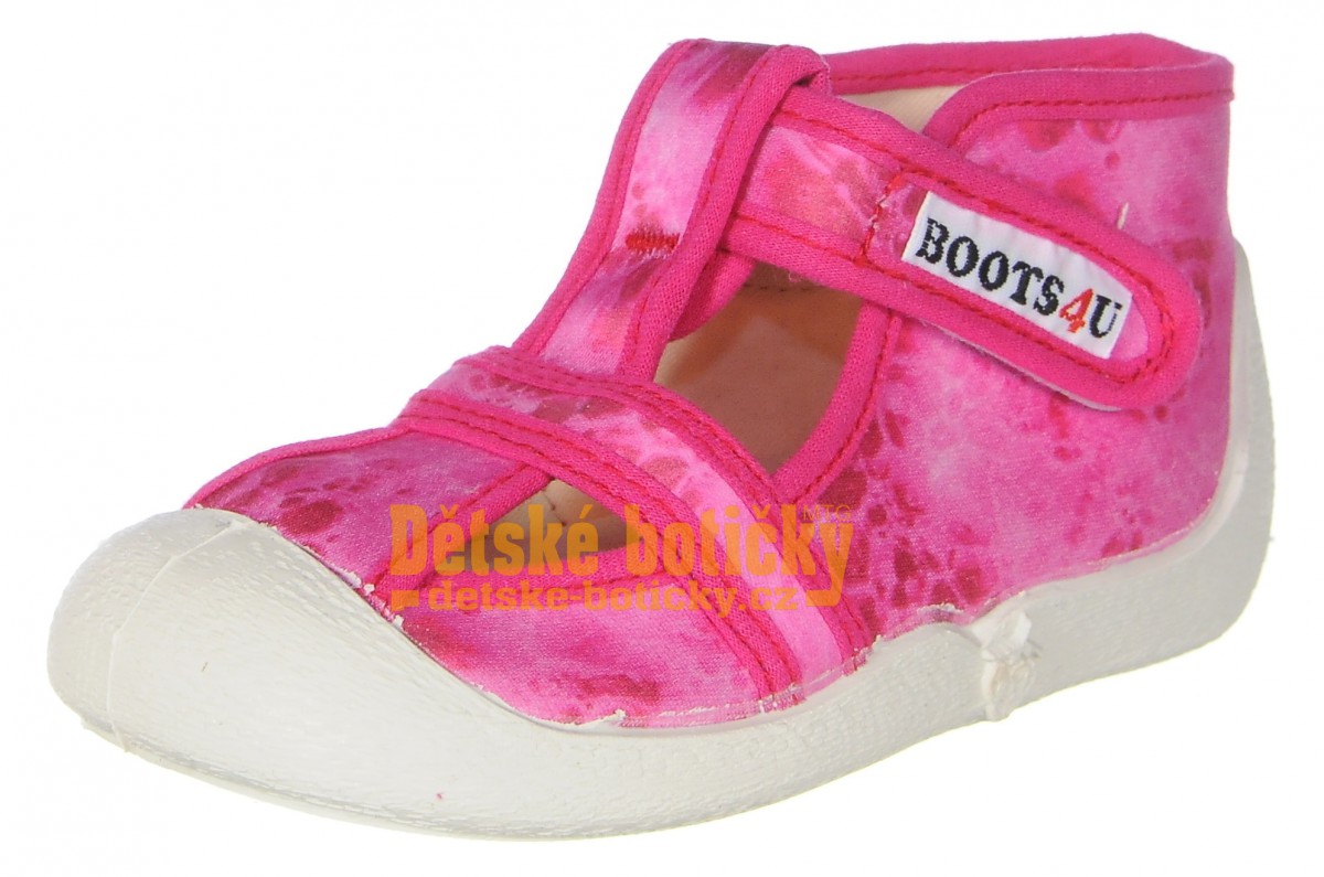 Boots4U T020 růžová potisk