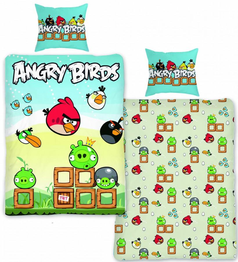 Jerry Fabrics Povlečení Angry Birds AB004 140x200 70x90