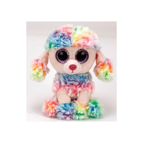 TY Beanie Boos RAINBOW - vícebarevný pudl, 15 cm