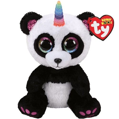 Ty Beanie Boos PARIS - panda s rohem, 15 cm